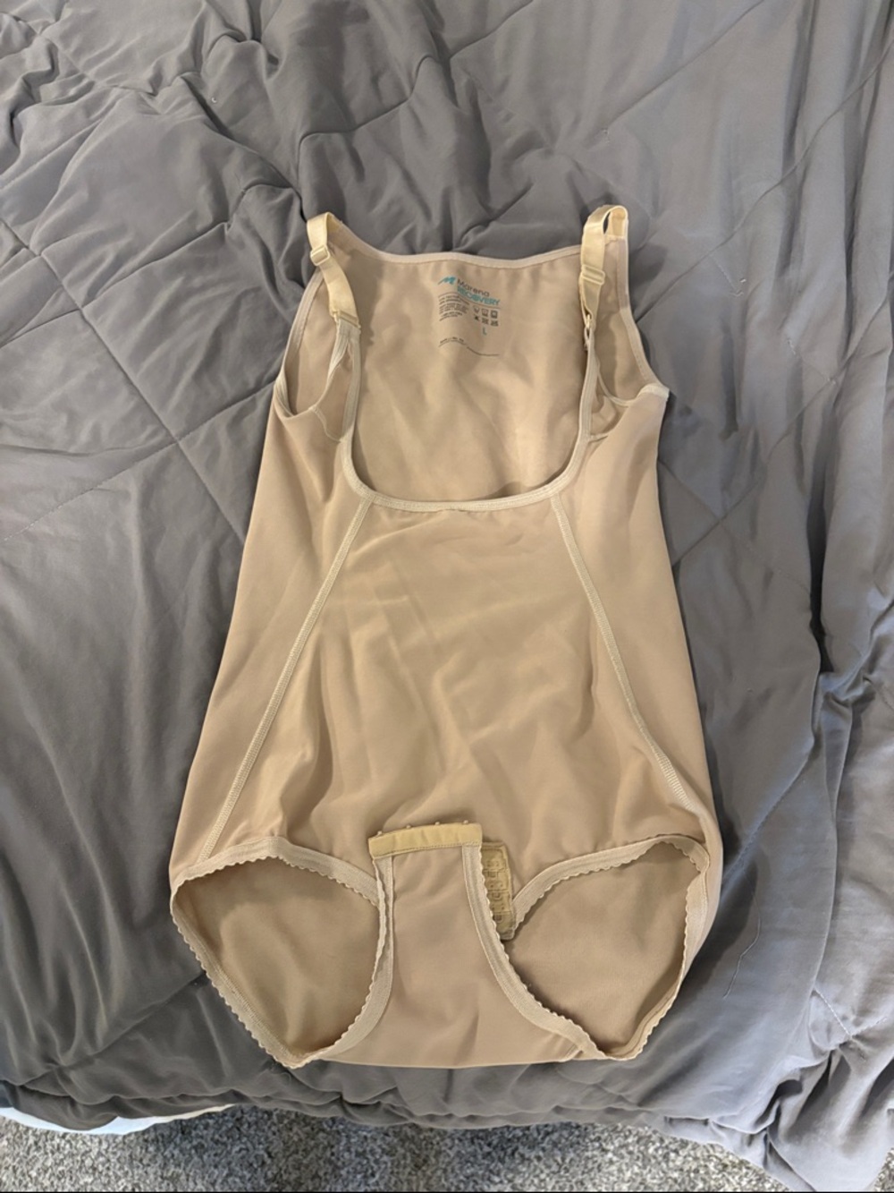 Kids Beige One-Piece Bodysuit with Adjustable Straps